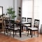 Baxton Studio Mael Modern and Contemporary Grey Fabric and Dark Brown Finished Wood 7-Piece Dining Set 174-10534-10519-Zoro - alternate 5